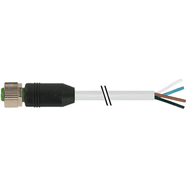 Murr Elektronik M12 female 0° with cable, PUR 4x0.75 gy UL/CSA 10m 7000-12221-8621000